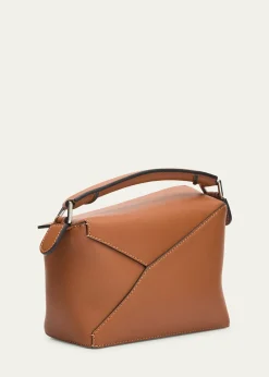 Loewex Paula's Ibiza Puzzle Edge Mini Top-Handle Bag in Leather