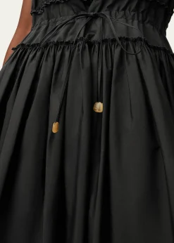Loewex Paula's Ibiza Ruffle Cotton-Rib Mini Tank Dress