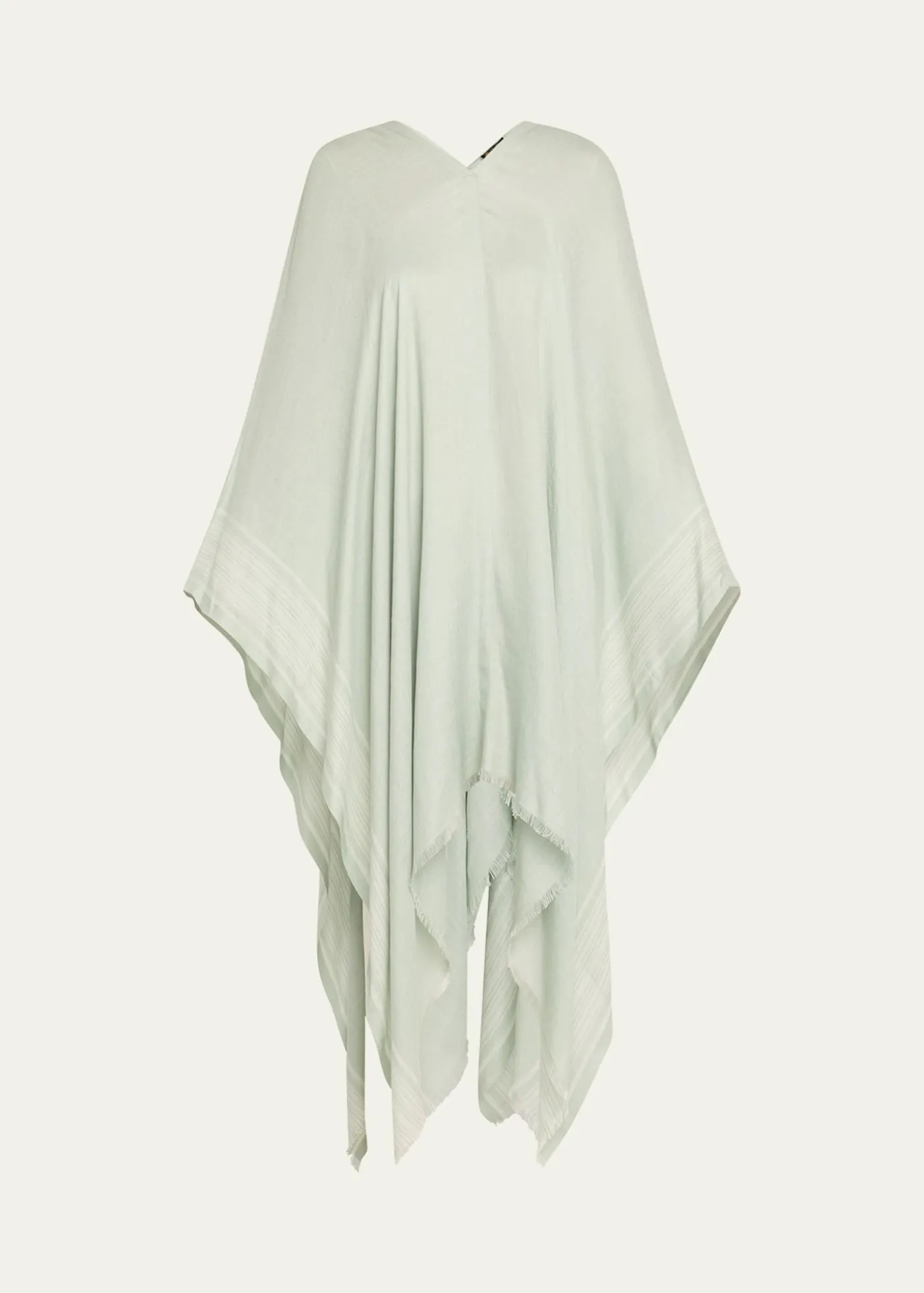 Loro PianaAida Bicolor Suitcase Stripe Silk Linen Poncho