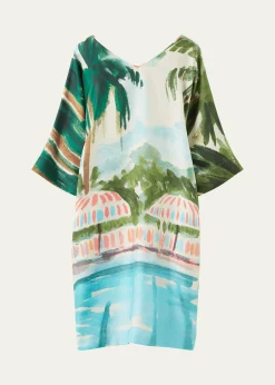 Loro PianaAllison Tropical Landscape Silk Dress