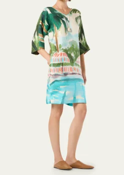 Loro PianaAllison Tropical Landscape Silk Dress