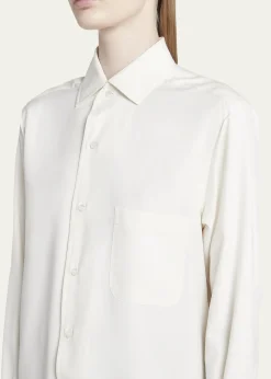 Loro PianaAndre Button Down Silk Blouse