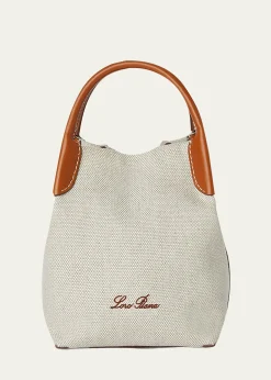 Loro PianaBale Micro Linen-Cotton Canvas Crossbody Bag
