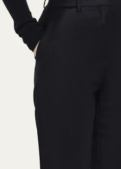 Loro PianaDermot Wool-Cashmere Flannel Straight-Leg Ankle Pants