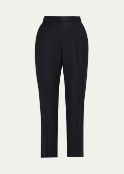 Loro PianaDermot Wool-Cashmere Flannel Straight-Leg Ankle Pants