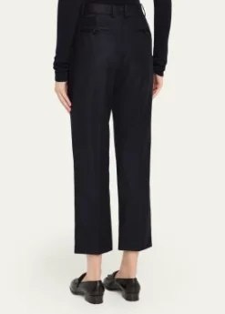 Loro PianaDermot Wool-Cashmere Flannel Straight-Leg Ankle Pants