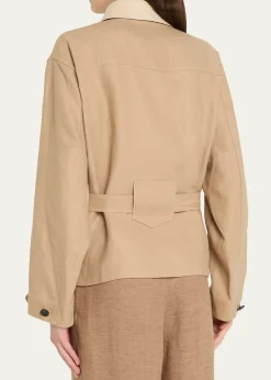 Loro PianaDillon Belted Antigua Linen Field Jacket