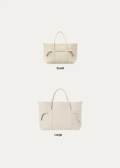 Loro PianaGhiera Grained Leather & Cashmere Tote Bag