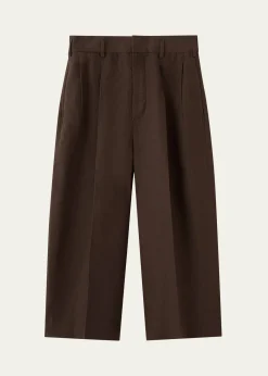 Loro PianaHector Pleated Short Linen Trousers