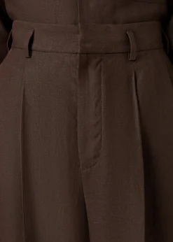 Loro PianaHector Pleated Short Linen Trousers