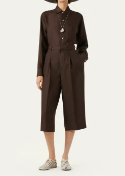 Loro PianaHector Pleated Short Linen Trousers