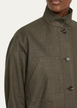 Loro PianaJaylon Structured Linen Wool Field Jacket