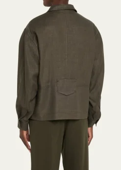 Loro PianaJaylon Structured Linen Wool Field Jacket