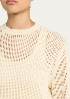 Loro PianaLenno Open Knit Cashmere GG 8 Sweater