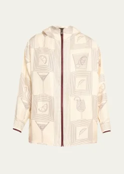 Loro PianaRafael Aperitivo Twill Hooded Bomber Jacket