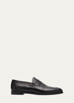Loro PianaSergio Leather Penny Loafers