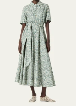 Loro PianaShelly Floral-Print Linen Shirtdress