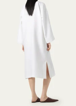 Loro PianaSilene Long Sleeve Linen Dress with Pockets
