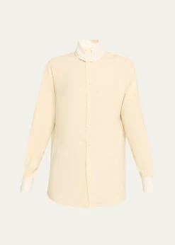 Loro PianaThea Dylan-Collar Silk Shirt