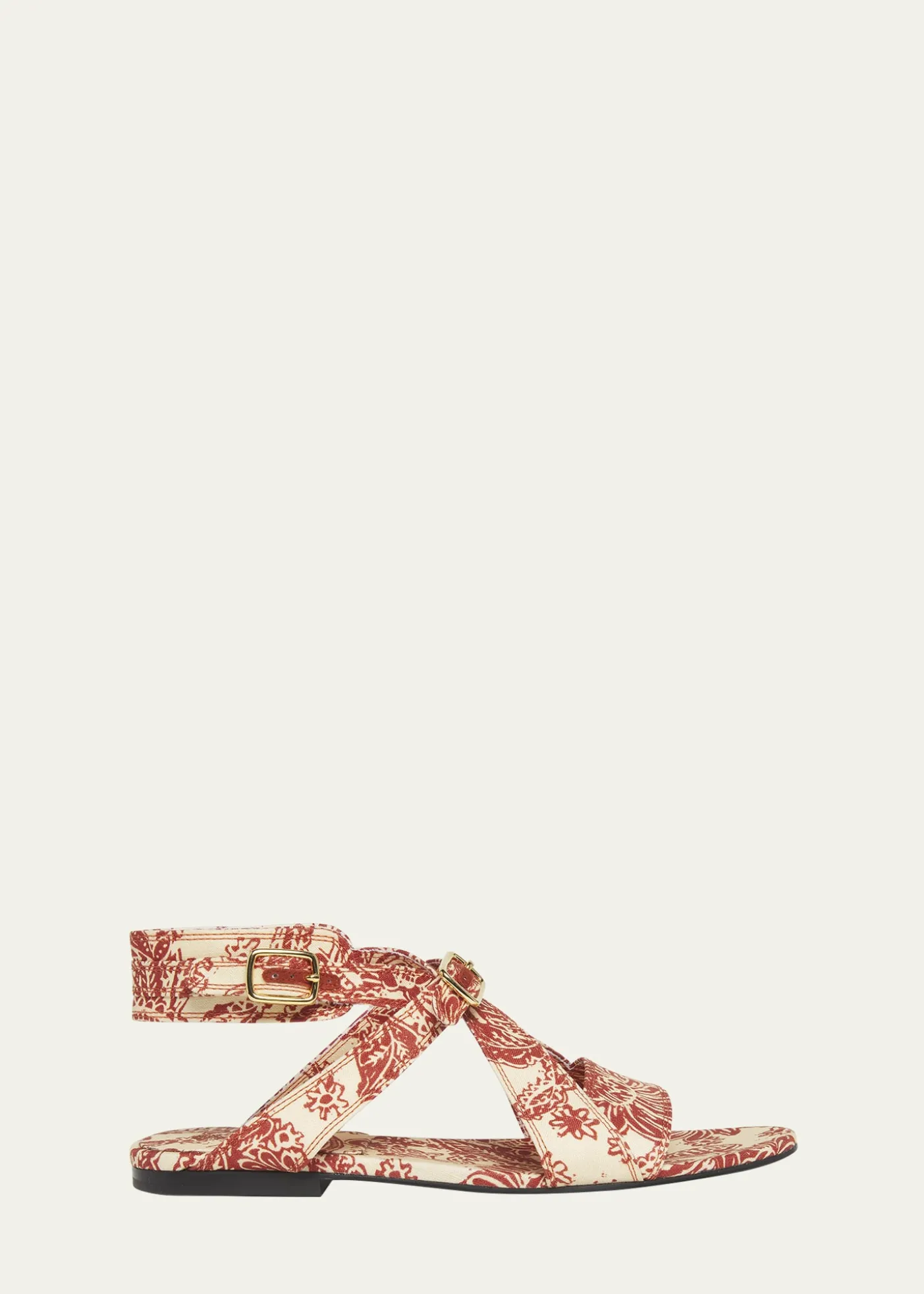 Loro PianaYuki Print Ankle-Cuff Sandals
