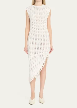 Loulou De SaisonMalena Asymmetric Crochet Dress
