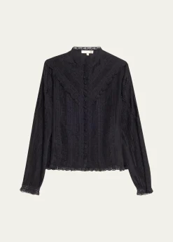 LoveShackFancyAralina Silk Blouse