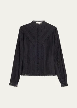 LoveShackFancyAralina Silk Blouse