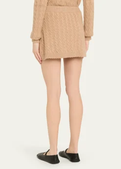 LoveShackFancyBerritt Cable-Knit Mini Skirt