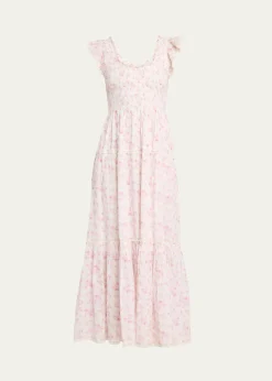 LoveShackFancyChessie Floral Maxi Dress