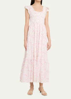 LoveShackFancyChessie Floral Maxi Dress