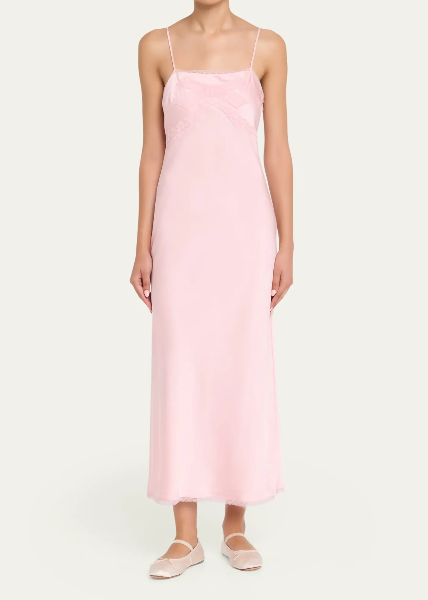 LoveShackFancyIsolie Lace Bow Crepe Midi Dress