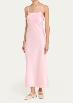 LoveShackFancyIsolie Lace Bow Crepe Midi Dress