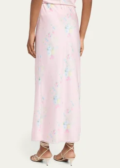 LoveShackFancyKalo Satin Maxi Skirt