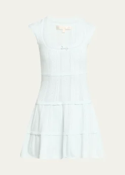 LoveShackFancyLaighton Pointelle Knit Mini Dress
