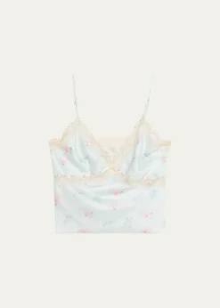 LoveShackFancyLamora Floral Satin Tank Top