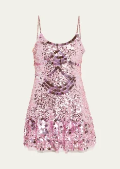LoveShackFancyLiria Sequined Mini Dress