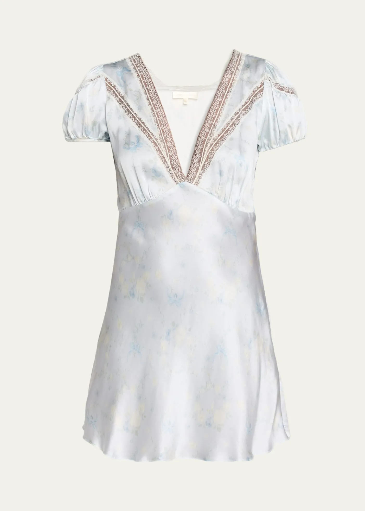 LoveShackFancySylara Floral Jacquard Mini Dress