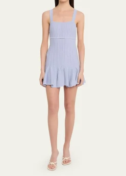 LoveShackFancyTabatha Pointelle Knit Mini Dress