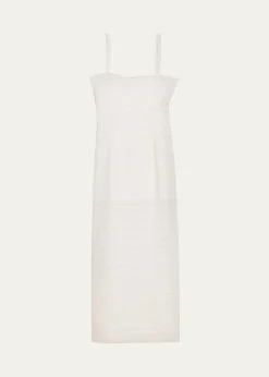 LoveShackFancyVerna Lace Stripe Midi Dress