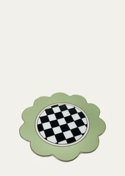 MacKenzie-ChildsButterfly Toile Dinner Plate, Pistachio