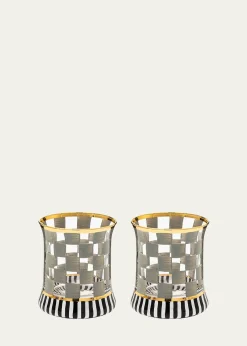 MacKenzie-Childs8 oz. Carnival Sterling Glass Tumbler, Set of 2