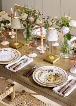MacKenzie-ChildsRosy Check Butterfly Candle Holders, Set of 2