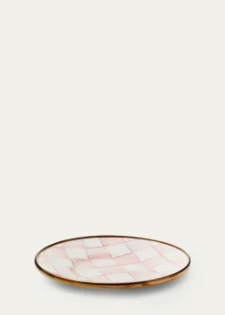 MacKenzie-ChildsRosy Check Enamel Saucer
