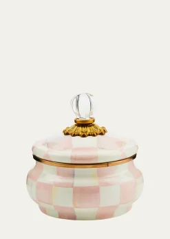 MacKenzie-ChildsRosy Check Enamel Squashed Pot