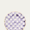 MacKenzie-ChildsViolet Check Fluted Ceramic Dinner Plate