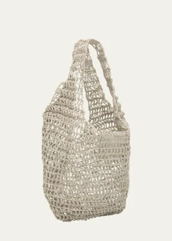 MaedenCrochet Market Shoulder Bag in Nappa Leather
