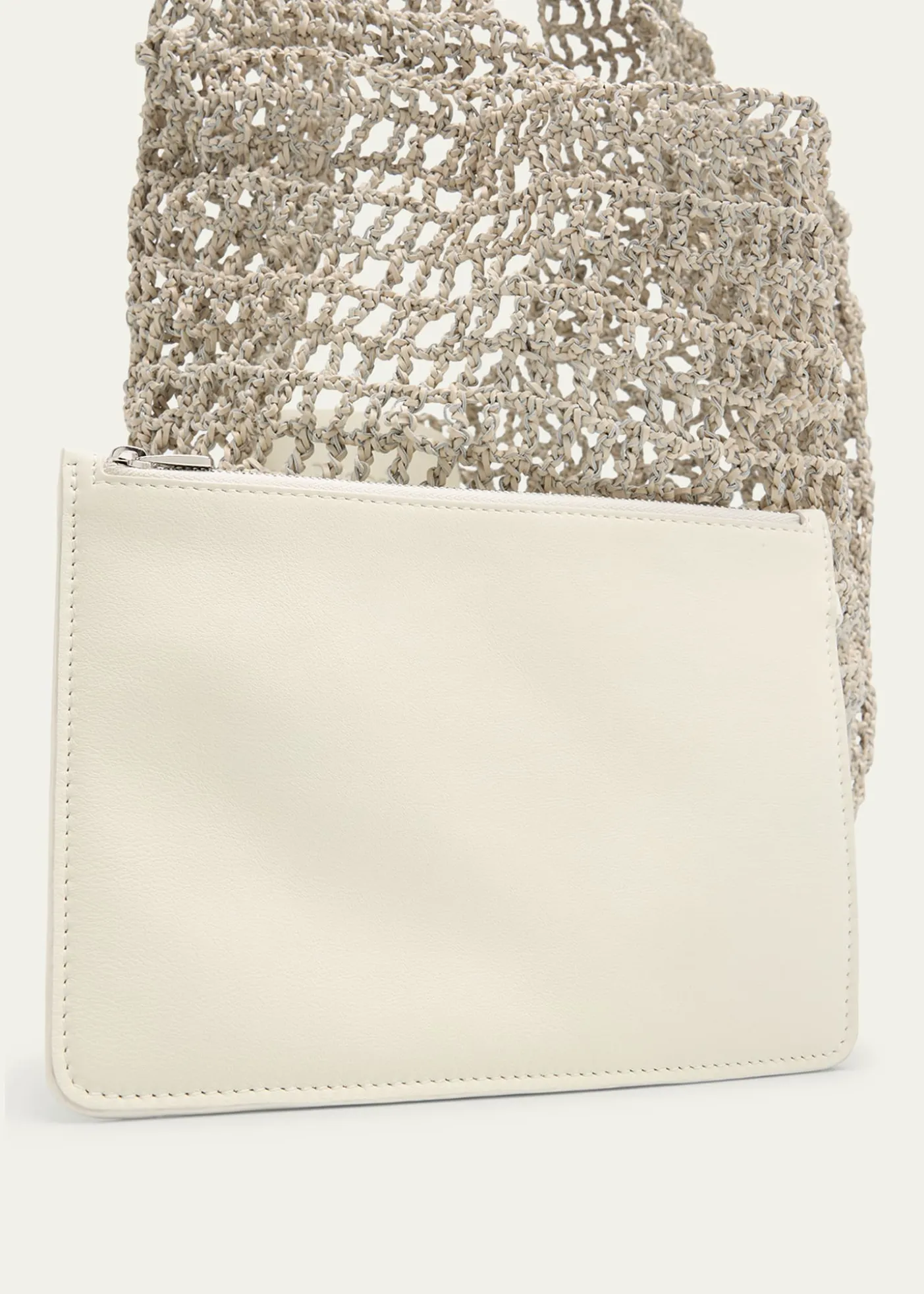 MaedenCrochet Market Shoulder Bag in Nappa Leather