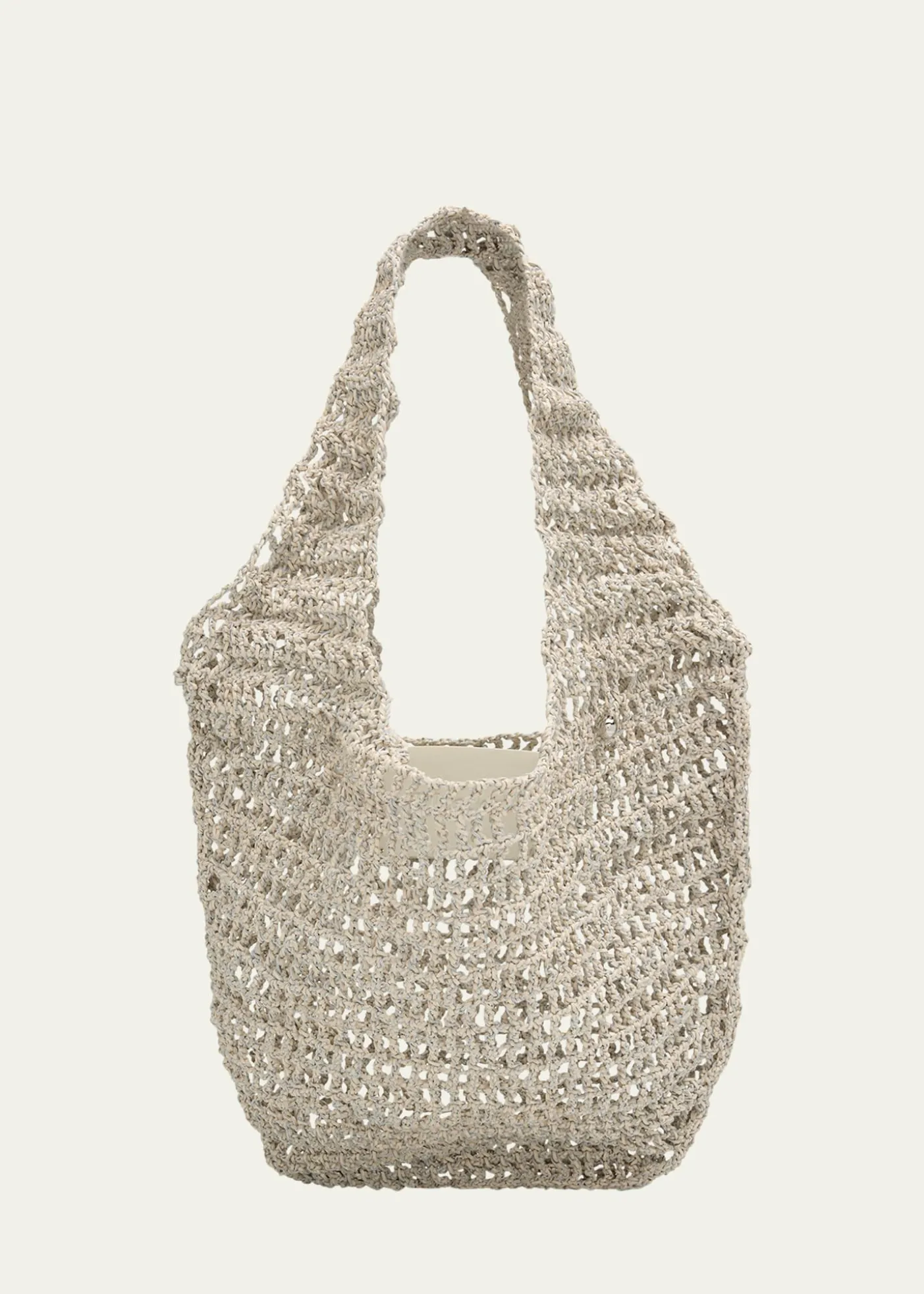 MaedenCrochet Market Shoulder Bag in Nappa Leather