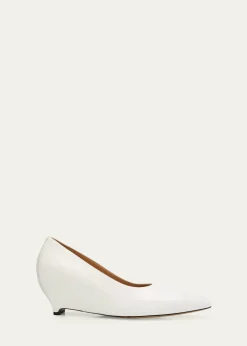 Maison MargielaCourt Shoe Leather Wedge Pumps