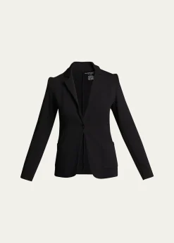 Majestic FilaturesFrench Terry One-Button Blazer